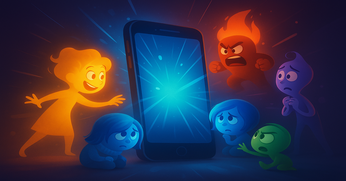Inside Out 2 Glued to Phone